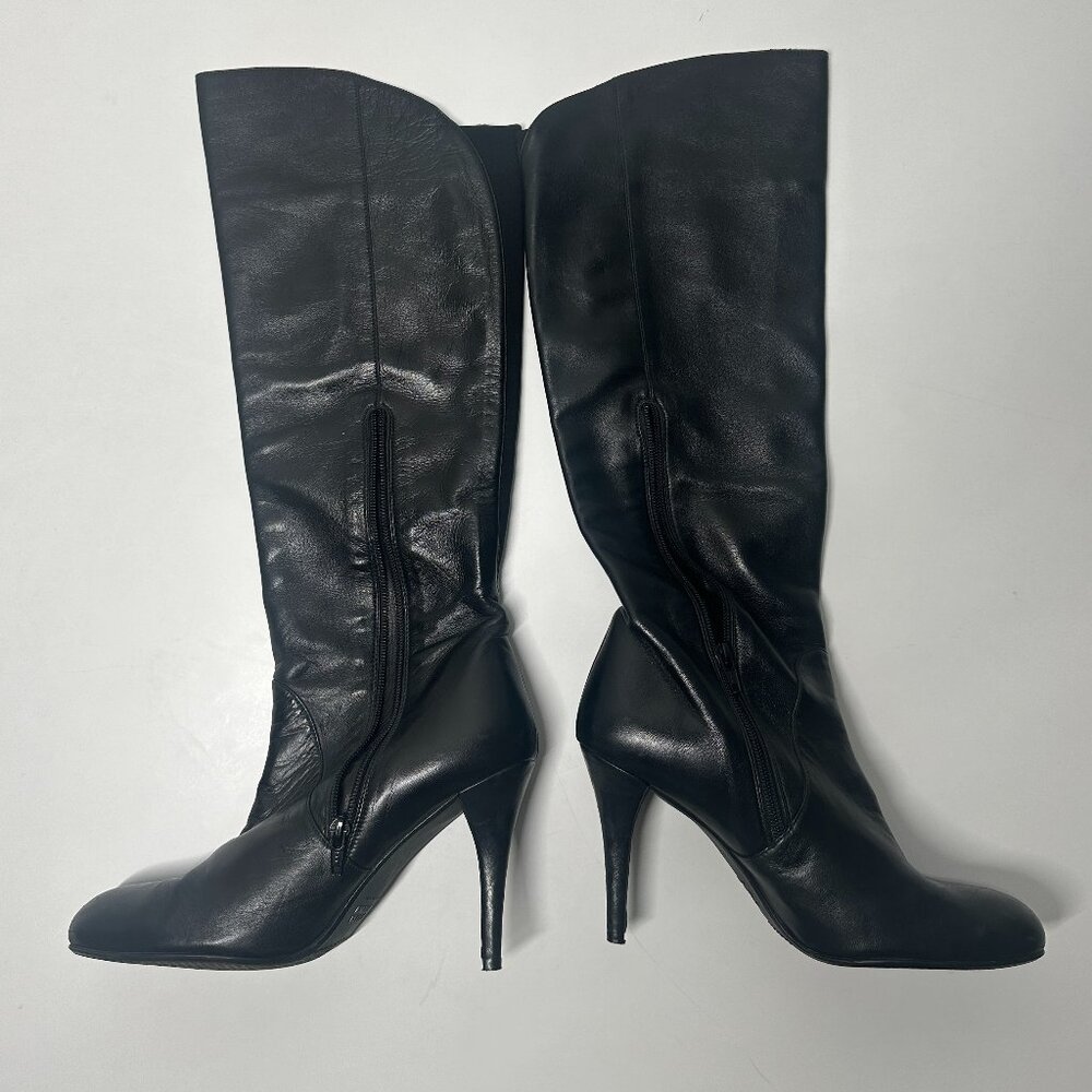 Stuart Weitzman Womens Black Leather knee High boots Sz 9